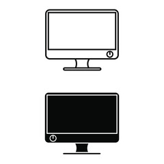 Computer  icon vector. pc illustration sign. device symbol. Laptop logo.