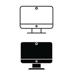Computer  icon vector. pc illustration sign. device symbol. Laptop logo.