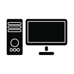 Computer  icon vector. pc illustration sign. device symbol. Laptop logo.