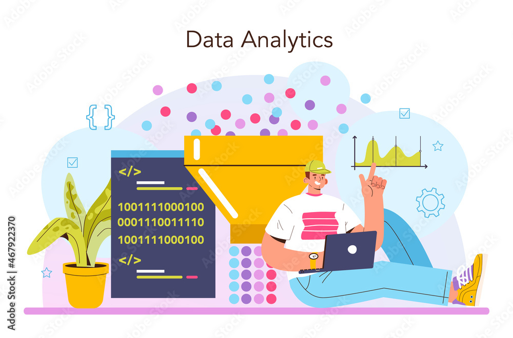 Poster big data analytics. big data from different sources chart or graph
