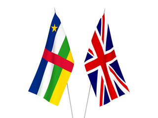 Obraz na płótnie Canvas Great Britain and Central African Republic flags