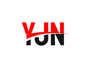 YJN Letter Initial Logo Design Vector Illustration