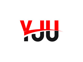 YJU Letter Initial Logo Design Vector Illustration