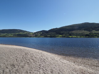 Brilliant Vangsvatnet lake near european Voss town in Norway