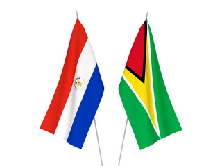 Co-operative Republic of Guyana and Paraguay flags