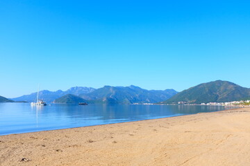 Marmaris bay in summer. Tropical view
