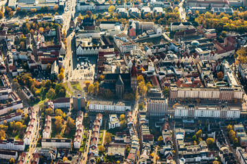Fototapeta premium Luftaufnahme von Rostock Warnemünde