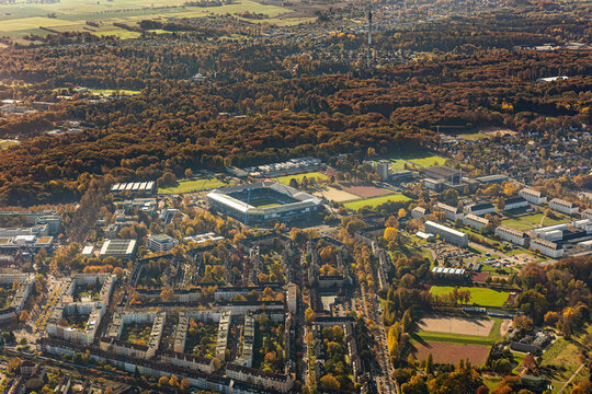 Luftbild von Rostock Warnemünde - Ostseestadion