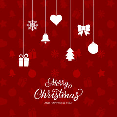 Merry christmas and happy new year social media template