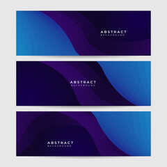 Naklejka premium Modern blue purple abstract banner background design. Vector illustration design for presentation, banner, cover, web, flyer, card, poster, game, texture, slide, magazine, and powerpoint.