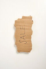 Cardboard recycling the white background isolated style.