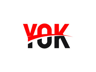 YOK Letter Initial Logo Design Vector Illustration