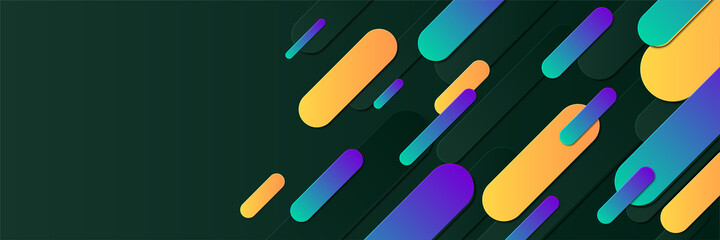 Modern abstract colorful gradient vibrant wide web banner background. Vector illustration design for presentation, banner, cover, web, flyer, card, poster, game, texture, slide, magazine.