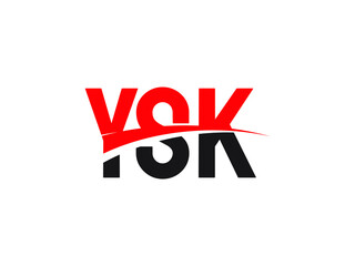 YSK Letter Initial Logo Design Vector Illustration