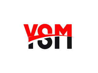 YSM Letter Initial Logo Design Vector Illustration