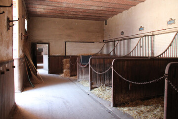 stables of a castle in bourgogne (france) 