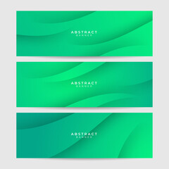 Modern green gradient abstract web banner background creative design. Vector illustration design for presentation, banner, cover, web, flyer, card, poster, texture, slide, magazine, and wide banner.