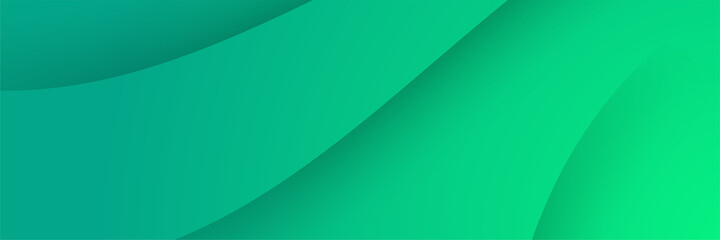 Abstract modern colorful green gradient wide geometric banner design. Modern cover header background for website design, social media cover ads banner, flyer, invitation card