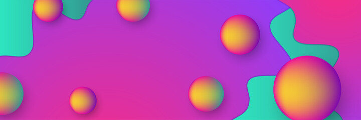 Abstract modern colorful gradient wide geometric banner design. Modern cover header background for website design, social media cover ads banner, flyer, invitation card