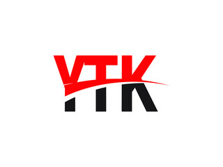 YTK Letter Initial Logo Design Vector Illustration