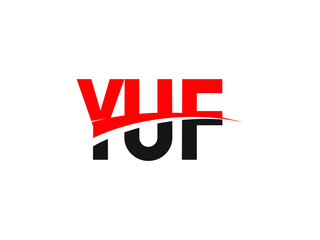 YUF Letter Initial Logo Design Vector Illustration