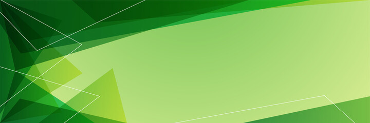 Abstract modern colorful green gradient wide geometric banner design. Modern cover header background for website design, social media cover ads banner, flyer, invitation card