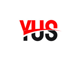 YUS Letter Initial Logo Design Vector Illustration