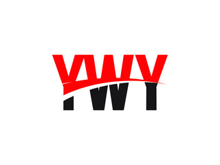 YWY Letter Initial Logo Design Vector Illustration - obrazy, fototapety, plakaty