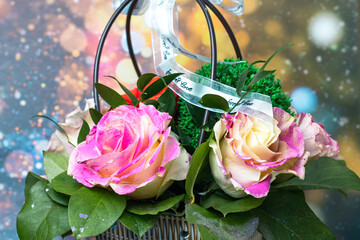 bouquet of pink roses