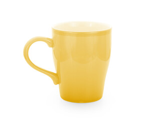 empty mug isolated on white background.