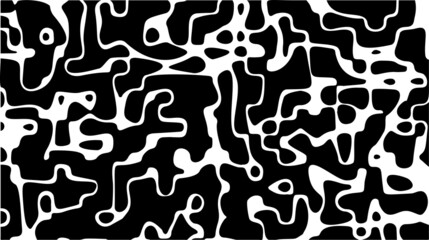 Liquify line monochrome background. White and black wavy stripes.