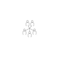 Teamwork icon isolated on white background. Teamwork icon for web site, app, marketing and logo. Creative business concept, vector illustration