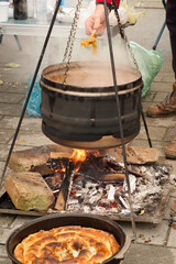 Svadbarski kupus or wedding cabbage is a traditional Serbian dish of sour cabbage, onions, paprika, bay leaves, pepper, and meat such as pork, veal, lamb and bacon. 