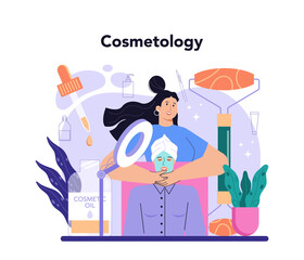 Obraz premium Cosmetologist concept. Skin care and treatment procedure