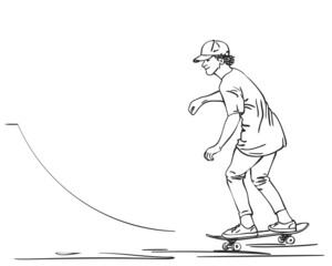 Fototapeta na wymiar skateboarder