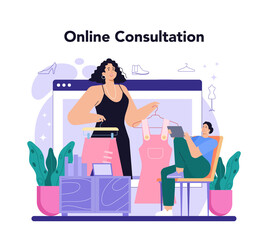 Fashion stylist concept. Modern, creative job, professional fashion