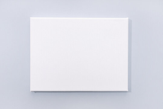 Blank White canvas isolated on gray background. Template, mock up