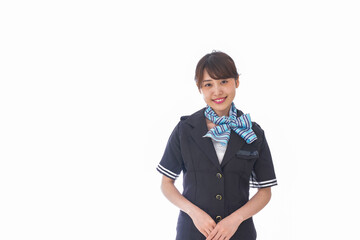 笑顔のキャビンアテンダント