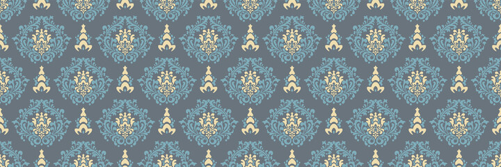 Beautiful background pattern with colorful ornament in vintage style for your design. Seamless background for wallpaper, textures. Vector illustration.