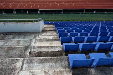 Obraz premium Empty seat stand in sport stadium