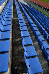 Obraz premium Empty seat stand in sport stadium