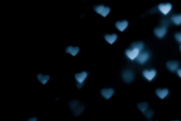 Abstract colorful love hearts background illustration, bokeh, blur © PhotoProAD