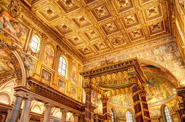 Fototapeta na wymiar Santa Maria Maggiore, Rome, HDR Image