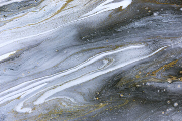 Marble abstract acrylic background with gold dust.