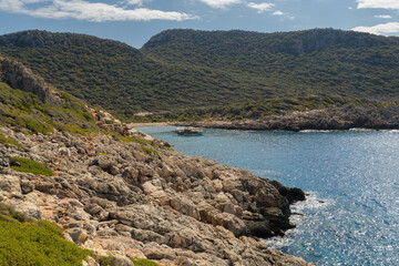 Romantic seashore scenery on the Lycian Way. Turkey