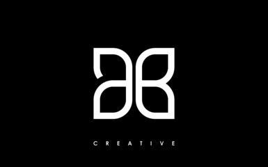 AB Letter Initial Logo Design Template Vector Illustration