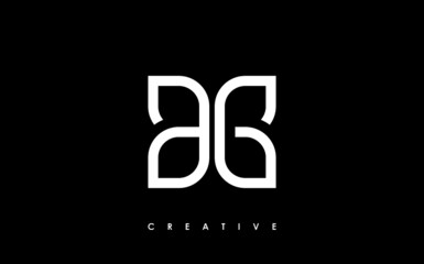 AG Letter Initial Logo Design Template Vector Illustration