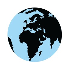 planet earth flat vector design