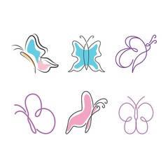 Beauty Butterfly line illustration