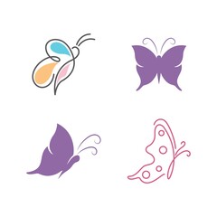 Obraz na płótnie Canvas Beauty Butterfly line illustration